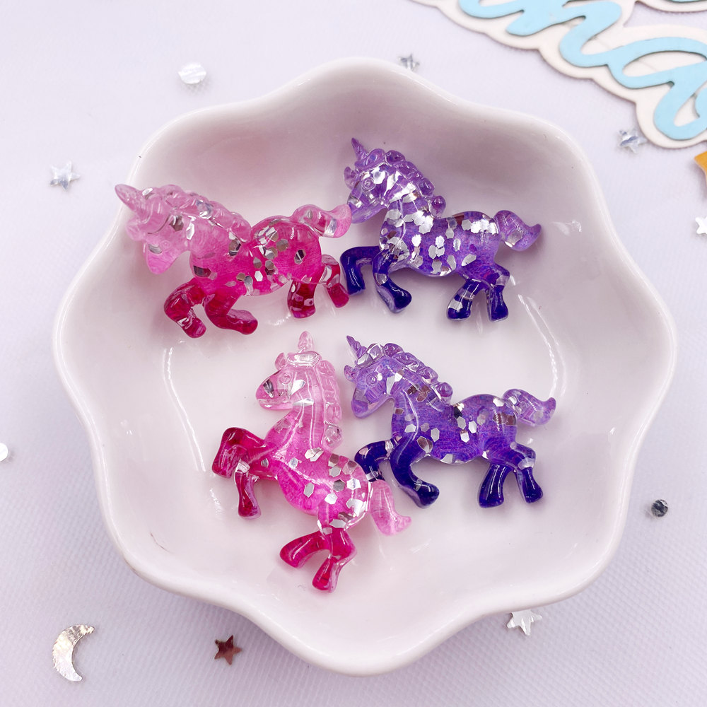 Paradise Jewelry & Watches Dolphin Mall - 6 buah Glitter Resin warna-warni 3D