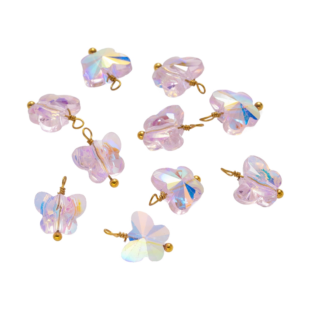 5 buah liontin pesona kupu-kup - Butterfly Pendant Necklace ulasan dan harga