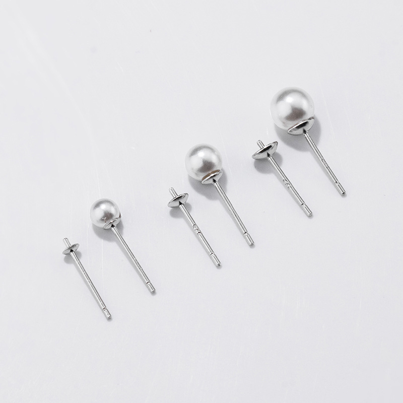 S925 anting perak murni pengat - Pearl Stud Earrings ulasan dan harga