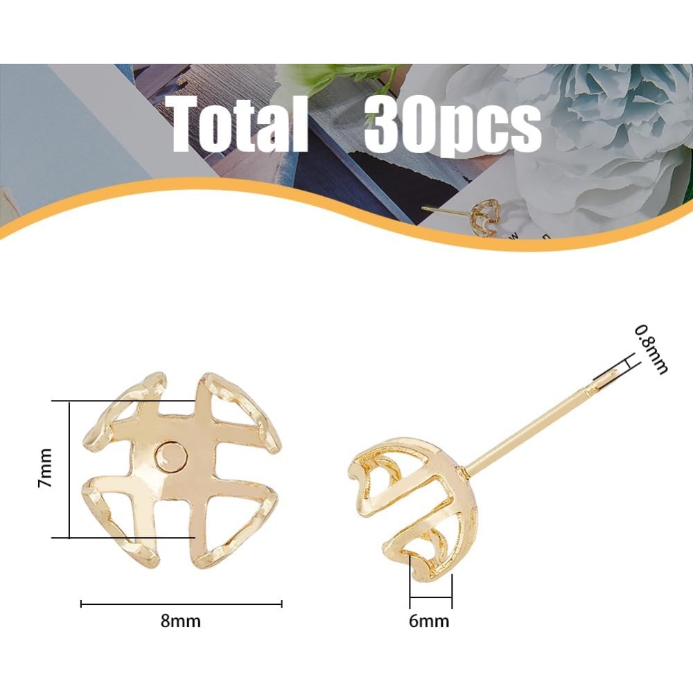 30Pcs Alat Pasang Anting Model - Pearl Stud Earrings ulasan dan harga