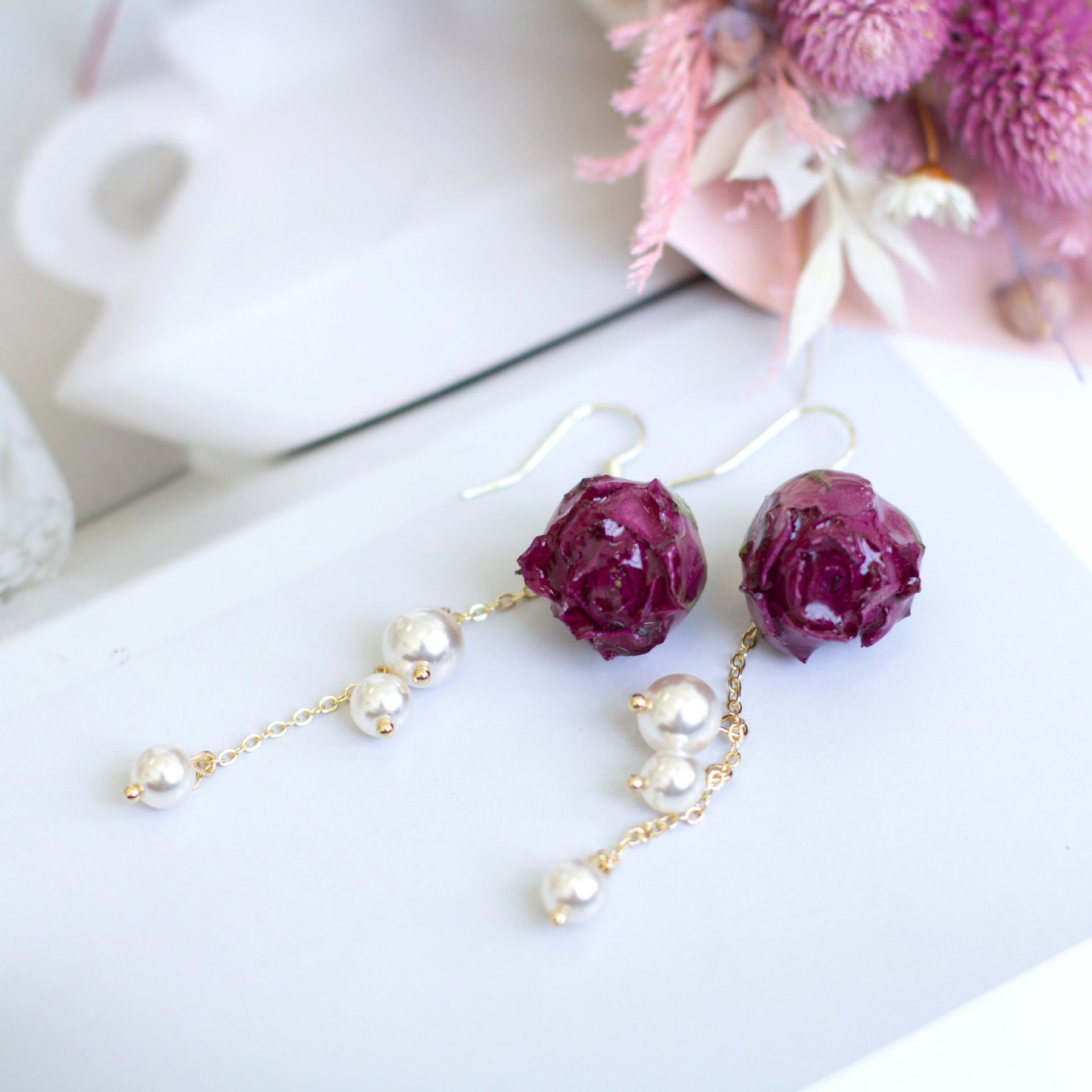 Anting-anting Rumbai Mutiara M - Pearl Stud Earrings ulasan dan harga