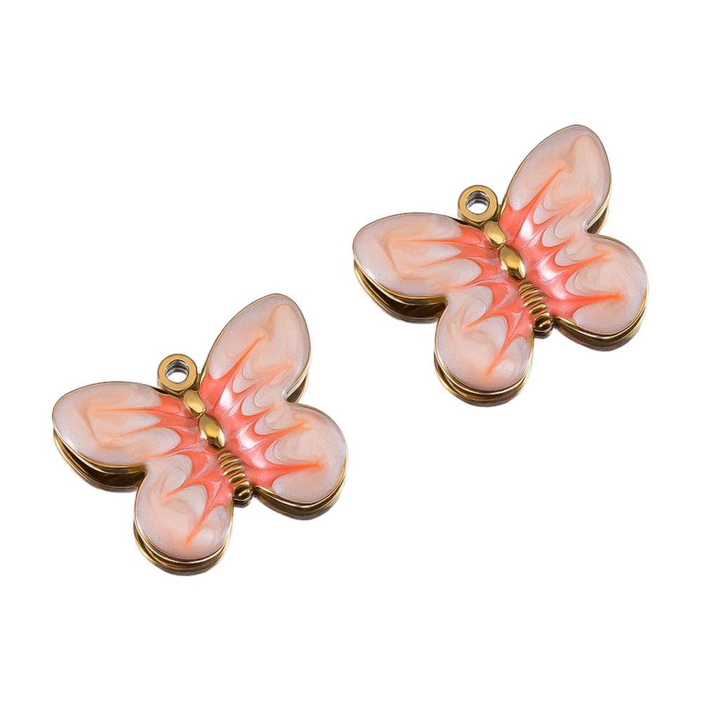 2pcs Liontin Kupu-kupu Warna O - Butterfly Pendant Necklace ulasan dan harga