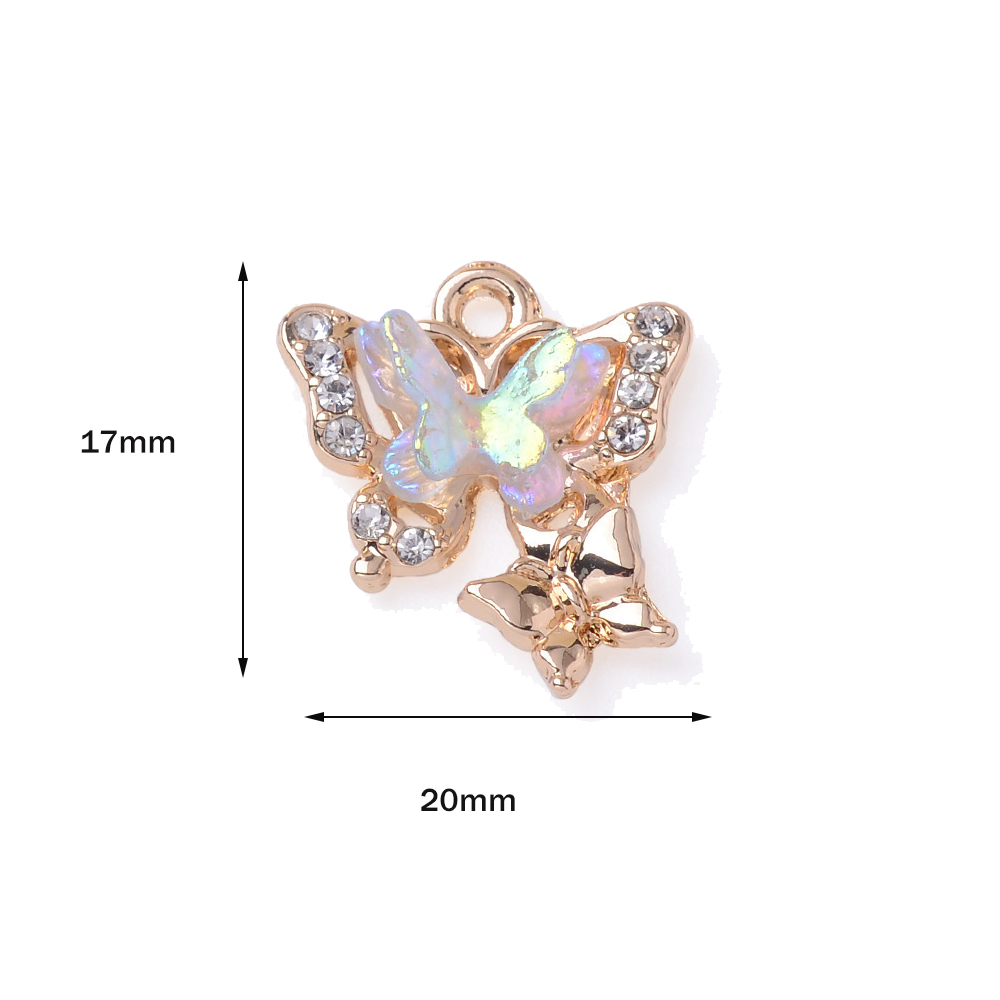 10 Buah/Lot Liontin Bentuk Kup - Butterfly Pendant Necklace ulasan dan harga