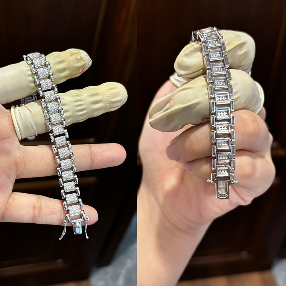 TEMGF Gelang Moissanite Penuh  - Unique Jewelry Watches ulasan dan harga