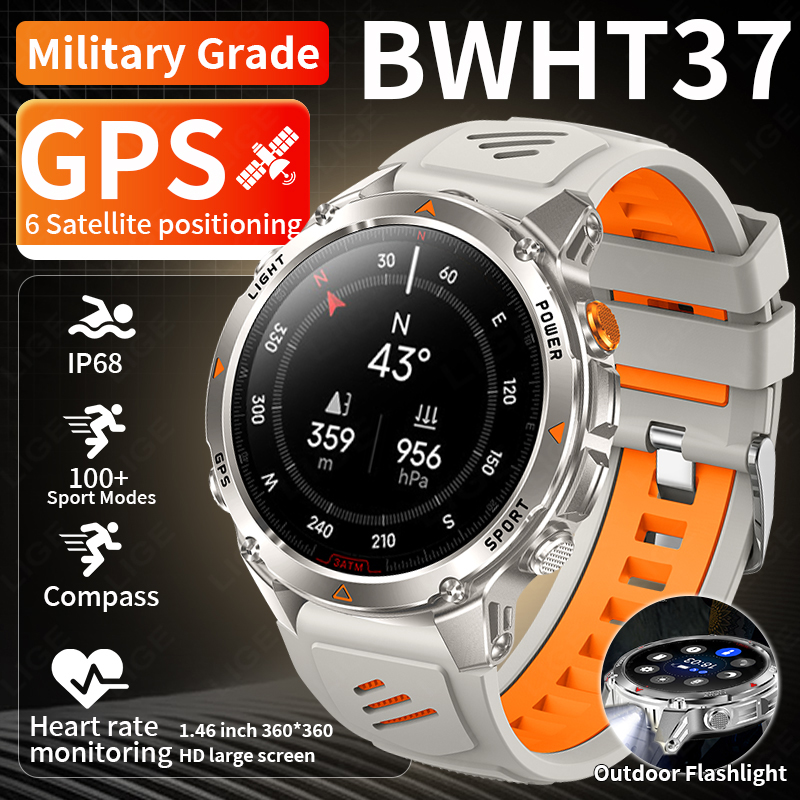 LIGE Jam Tangan Pintar GPS Tan - Smartwatch ulasan dan harga