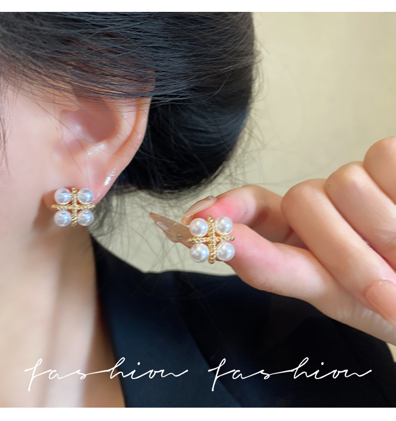 Anting-anting Mutiara Salib Mo - Pearl Stud Earrings ulasan dan harga