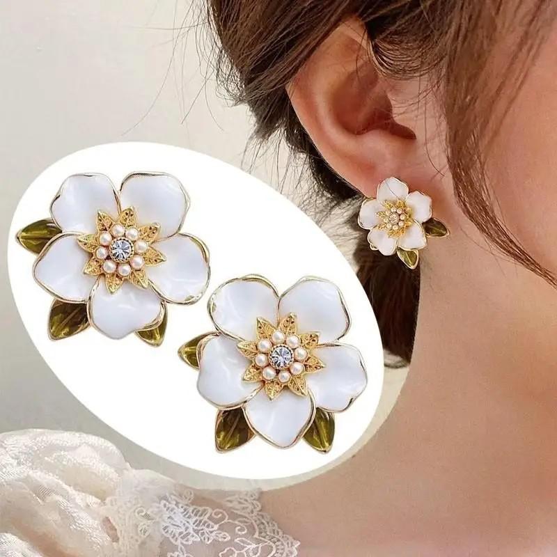 925 anting-anting bunga tetesa - Pearl Stud Earrings ulasan dan harga