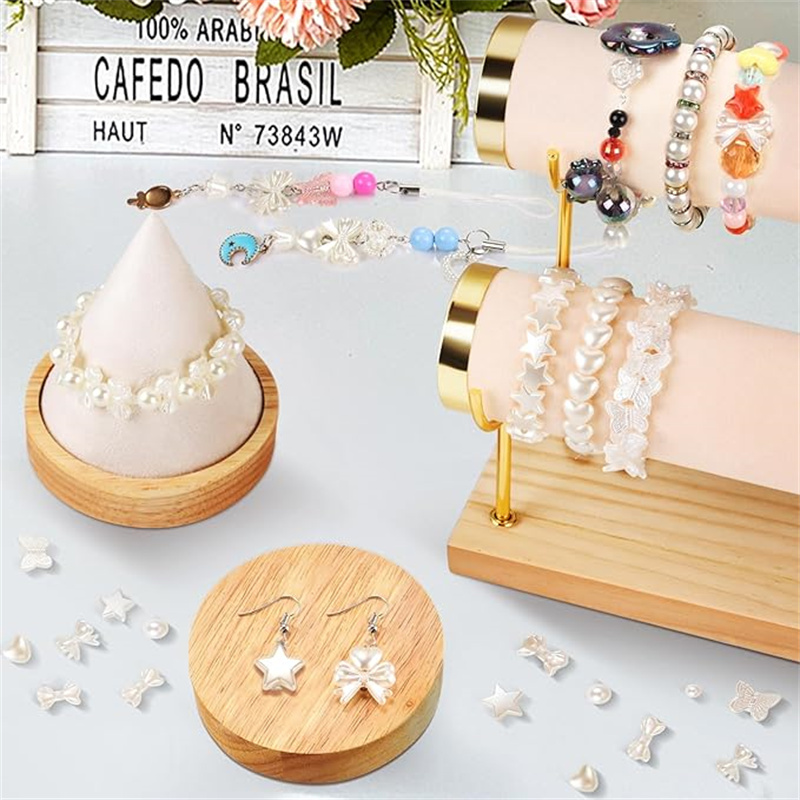 20 buah/tas pita akrilik busur - Pearl Stud Earrings ulasan dan harga