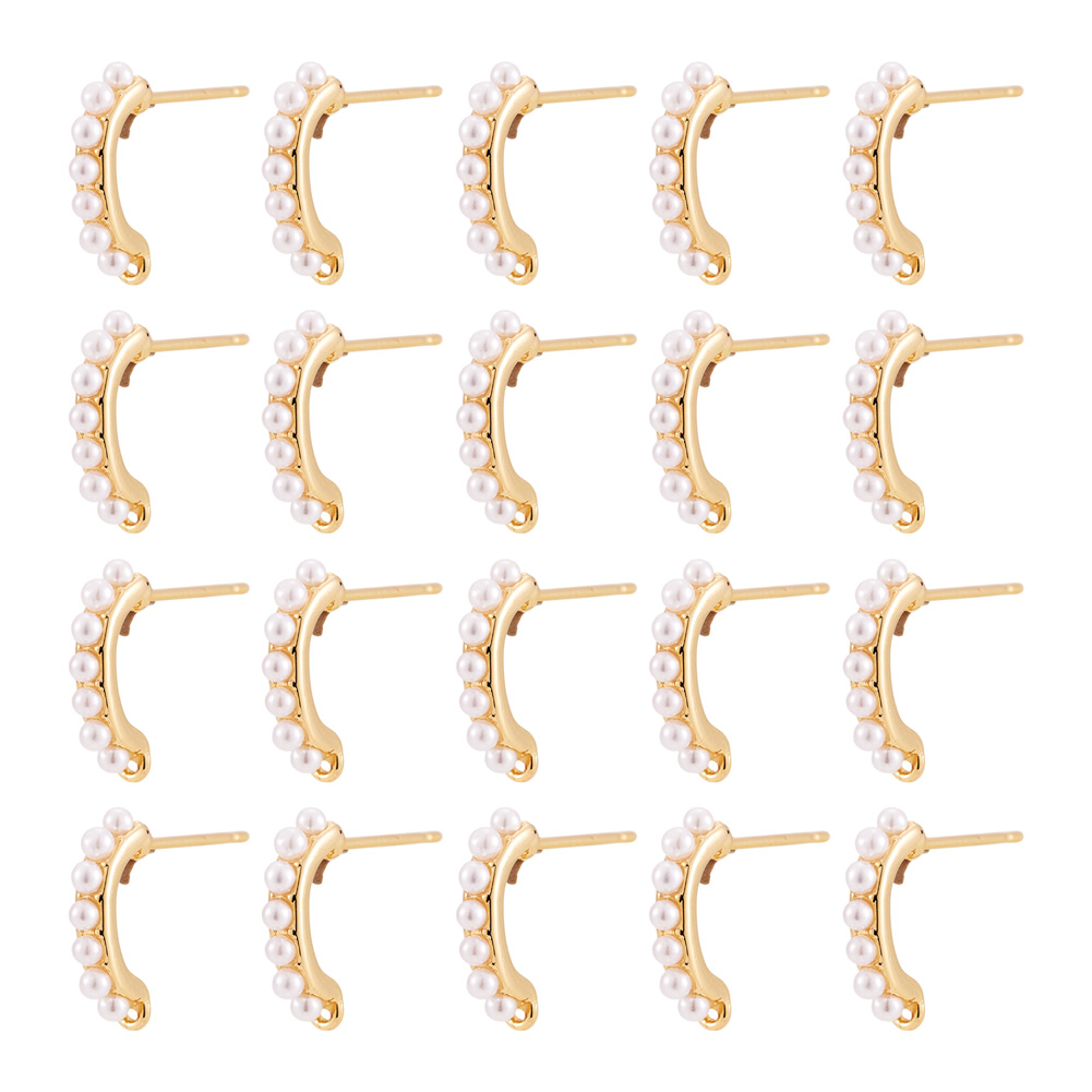30 buah bahan anting-anting ku - Pearl Stud Earrings ulasan dan harga