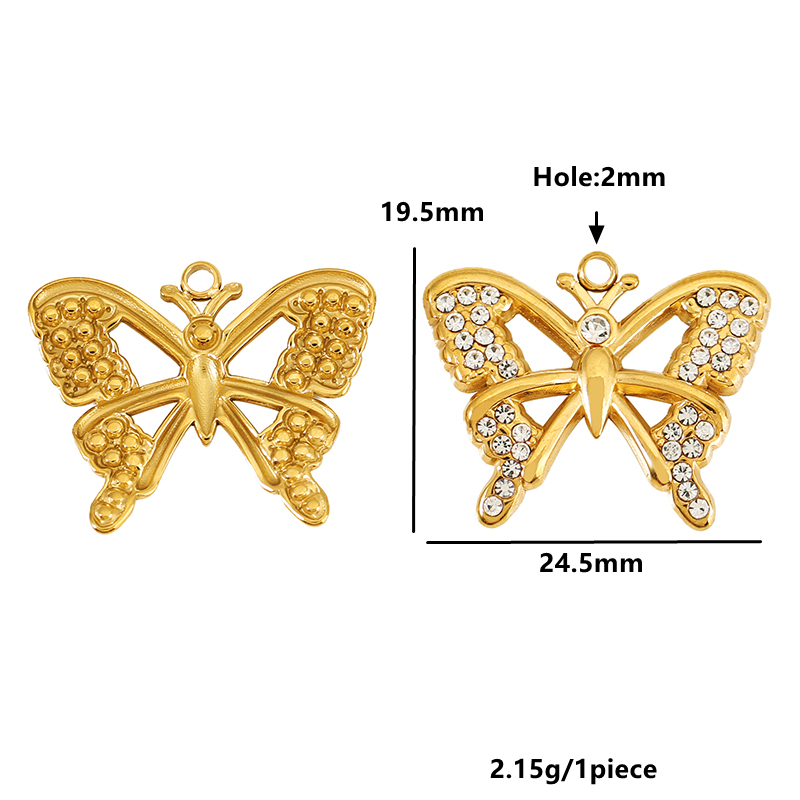 4pcs Liontin Tengkorak Bajak L - Butterfly Pendant Necklace ulasan dan harga