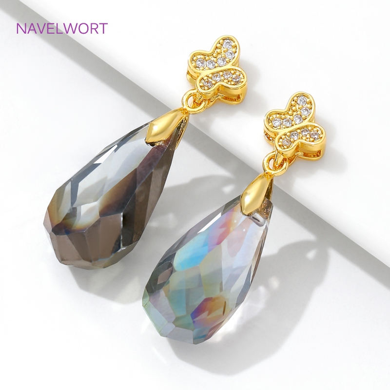 Kuningan Pinch Bails 18K Emas  - Butterfly Pendant Necklace ulasan dan harga